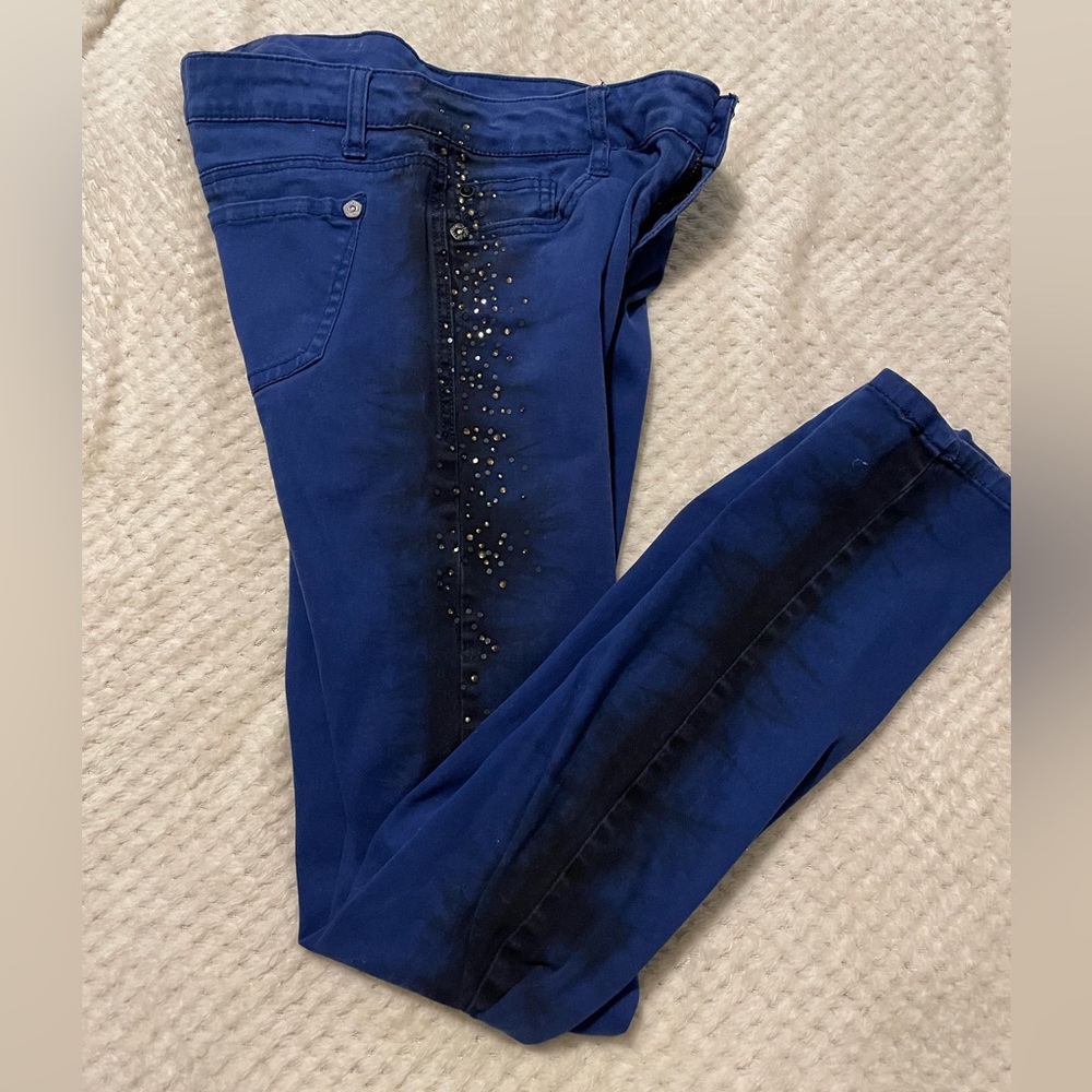 Vintage Truce Blue Dyed Rhinestone Jeans juniors 3